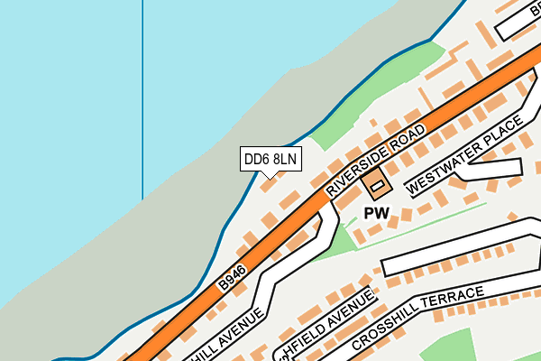 DD6 8LN map - OS OpenMap – Local (Ordnance Survey)