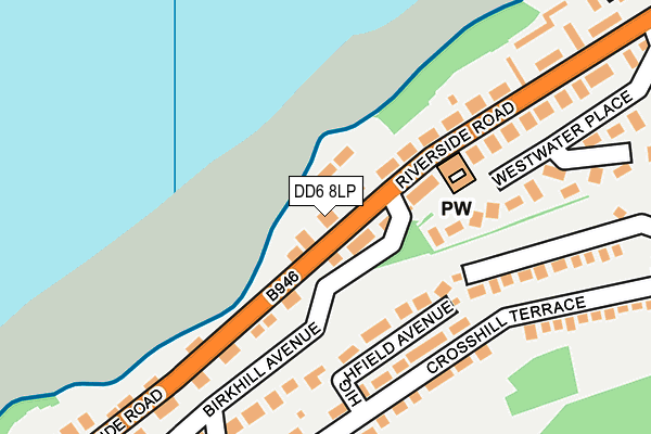 DD6 8LP map - OS OpenMap – Local (Ordnance Survey)
