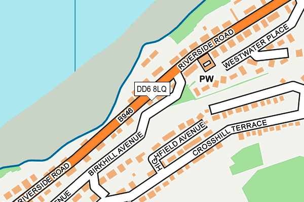 DD6 8LQ map - OS OpenMap – Local (Ordnance Survey)