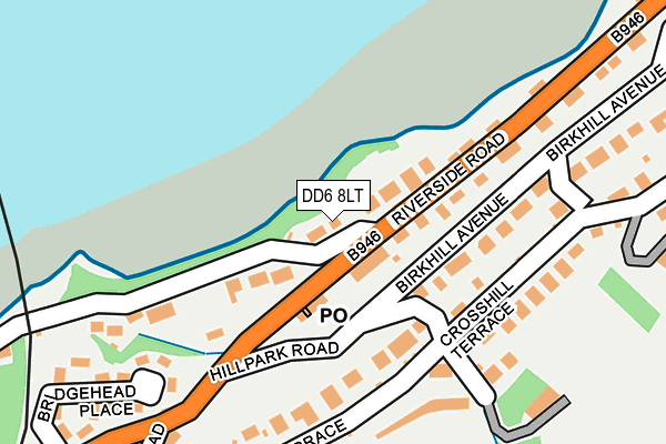 DD6 8LT map - OS OpenMap – Local (Ordnance Survey)