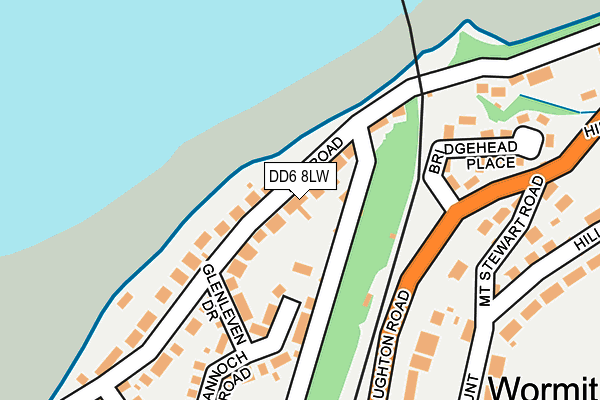 DD6 8LW map - OS OpenMap – Local (Ordnance Survey)