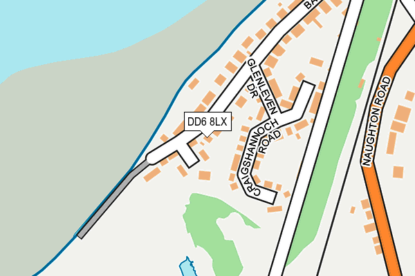 DD6 8LX map - OS OpenMap – Local (Ordnance Survey)