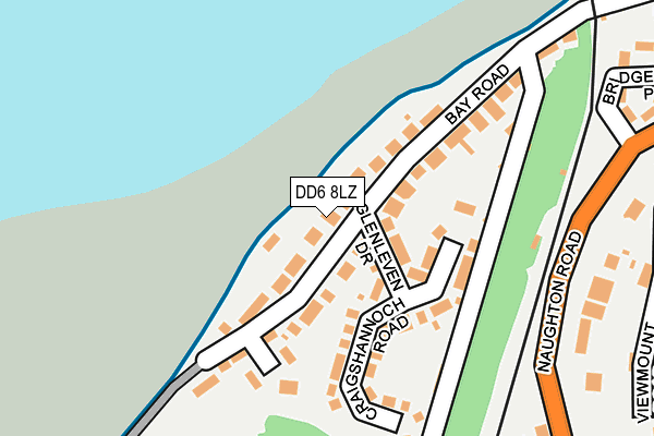 DD6 8LZ map - OS OpenMap – Local (Ordnance Survey)