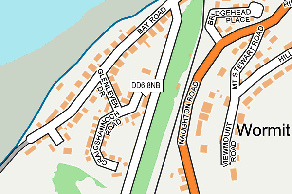 DD6 8NB map - OS OpenMap – Local (Ordnance Survey)
