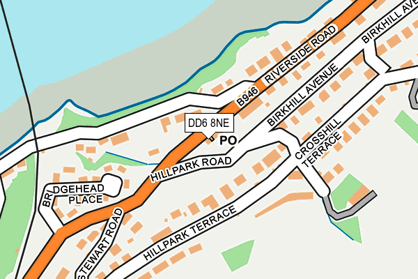 DD6 8NE map - OS OpenMap – Local (Ordnance Survey)