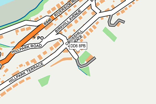 DD6 8PB map - OS OpenMap – Local (Ordnance Survey)