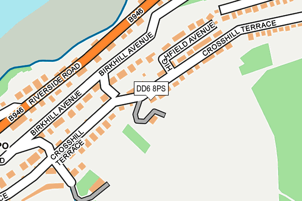 DD6 8PS map - OS OpenMap – Local (Ordnance Survey)