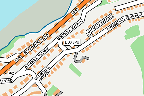 DD6 8PU map - OS OpenMap – Local (Ordnance Survey)