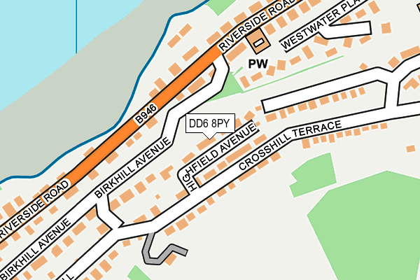 DD6 8PY map - OS OpenMap – Local (Ordnance Survey)