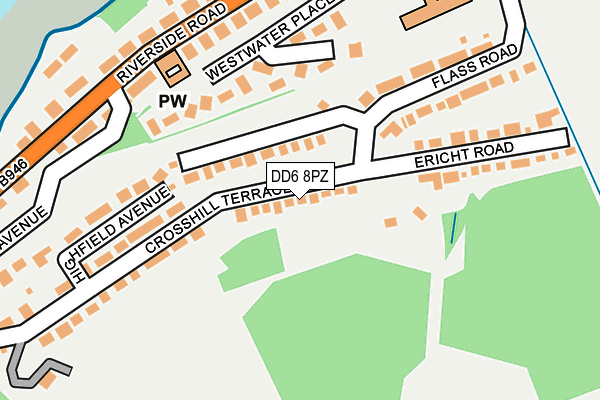 DD6 8PZ map - OS OpenMap – Local (Ordnance Survey)