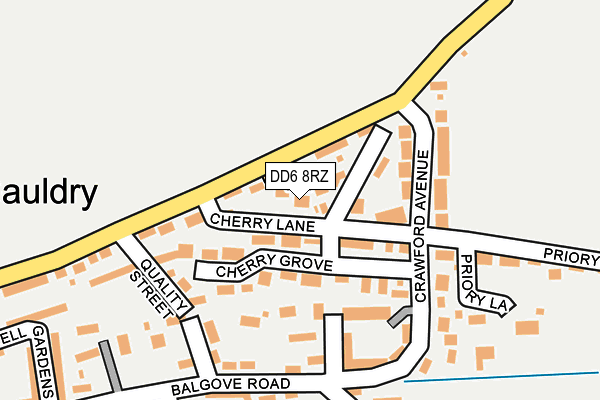 DD6 8RZ map - OS OpenMap – Local (Ordnance Survey)
