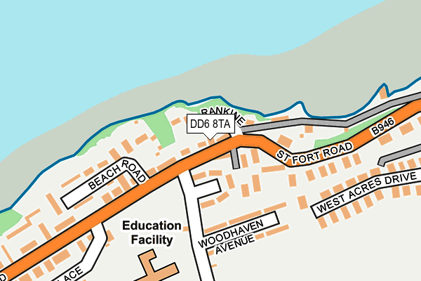 DD6 8TA map - OS OpenMap – Local (Ordnance Survey)