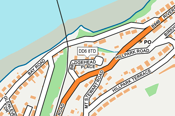 DD6 8TD map - OS OpenMap – Local (Ordnance Survey)