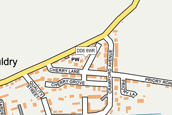 DD6 8WR map - OS OpenMap – Local (Ordnance Survey)