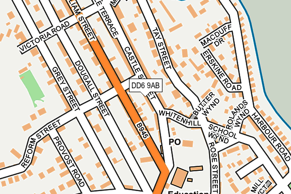DD6 9AB map - OS OpenMap – Local (Ordnance Survey)