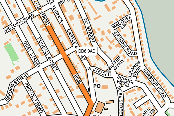 DD6 9AD map - OS OpenMap – Local (Ordnance Survey)