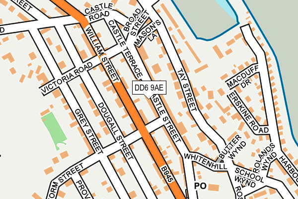 DD6 9AE map - OS OpenMap – Local (Ordnance Survey)
