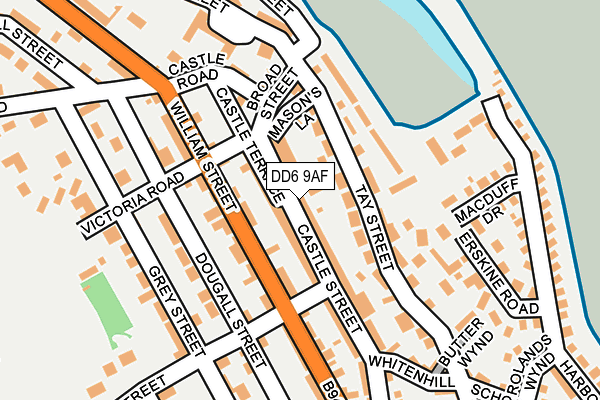 DD6 9AF map - OS OpenMap – Local (Ordnance Survey)