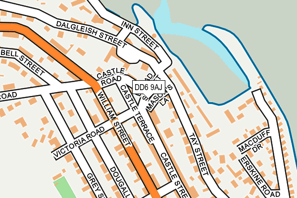 DD6 9AJ map - OS OpenMap – Local (Ordnance Survey)