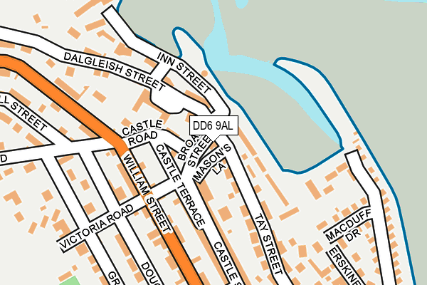 DD6 9AL map - OS OpenMap – Local (Ordnance Survey)