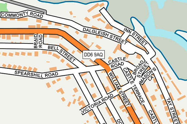 DD6 9AQ map - OS OpenMap – Local (Ordnance Survey)