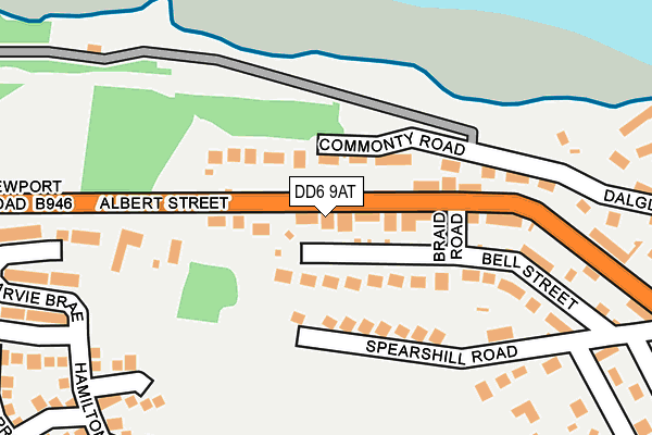 DD6 9AT map - OS OpenMap – Local (Ordnance Survey)