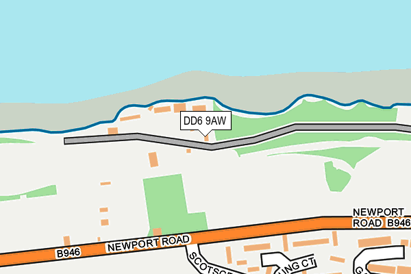 DD6 9AW map - OS OpenMap – Local (Ordnance Survey)