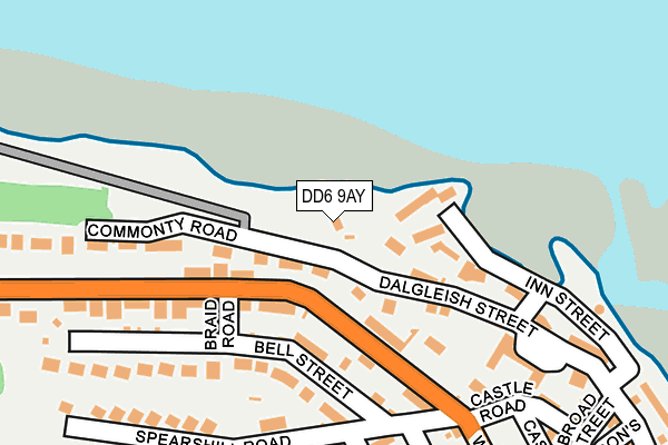 DD6 9AY map - OS OpenMap – Local (Ordnance Survey)