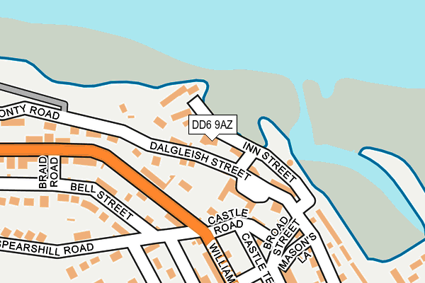 DD6 9AZ map - OS OpenMap – Local (Ordnance Survey)