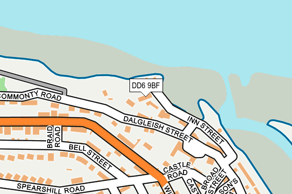 DD6 9BF map - OS OpenMap – Local (Ordnance Survey)