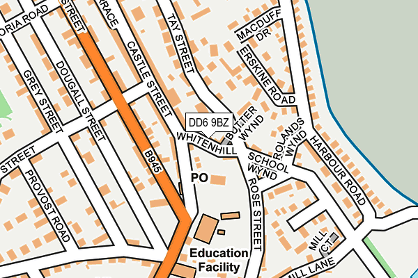 DD6 9BZ map - OS OpenMap – Local (Ordnance Survey)