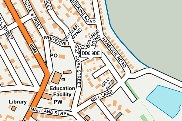 DD6 9DE map - OS OpenMap – Local (Ordnance Survey)