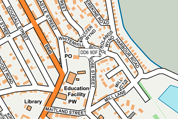 DD6 9DF map - OS OpenMap – Local (Ordnance Survey)