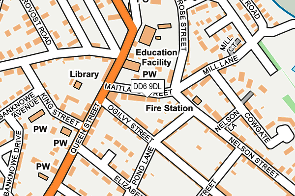 DD6 9DL map - OS OpenMap – Local (Ordnance Survey)
