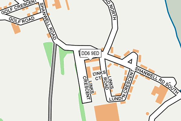 DD6 9ED map - OS OpenMap – Local (Ordnance Survey)