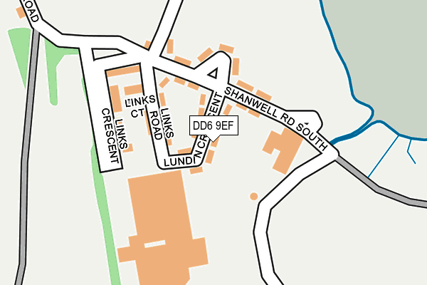 DD6 9EF map - OS OpenMap – Local (Ordnance Survey)