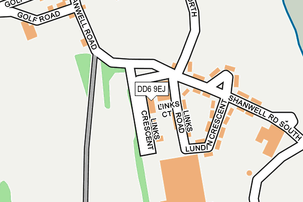 DD6 9EJ map - OS OpenMap – Local (Ordnance Survey)