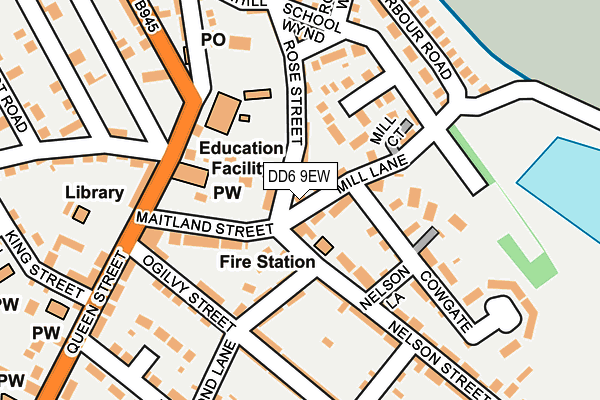 DD6 9EW map - OS OpenMap – Local (Ordnance Survey)