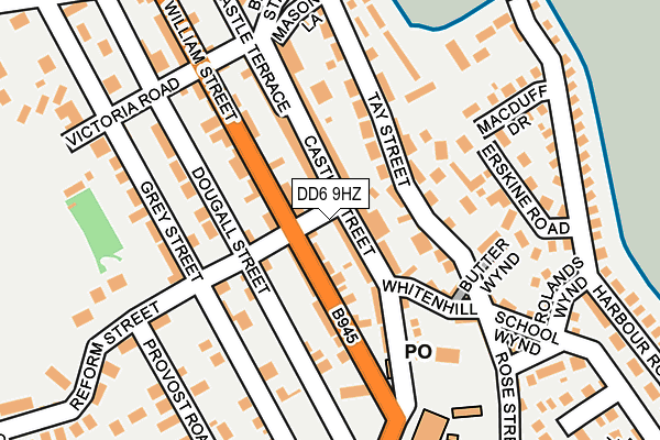 DD6 9HZ map - OS OpenMap – Local (Ordnance Survey)