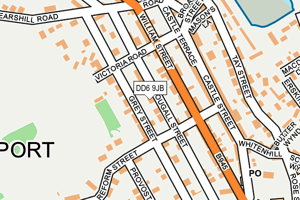 DD6 9JB map - OS OpenMap – Local (Ordnance Survey)