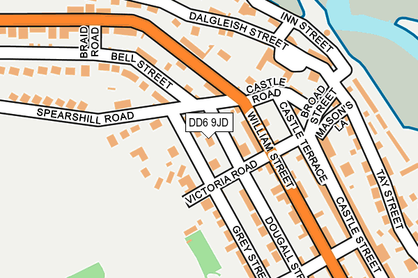 DD6 9JD map - OS OpenMap – Local (Ordnance Survey)