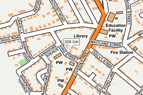 DD6 9JH map - OS OpenMap – Local (Ordnance Survey)