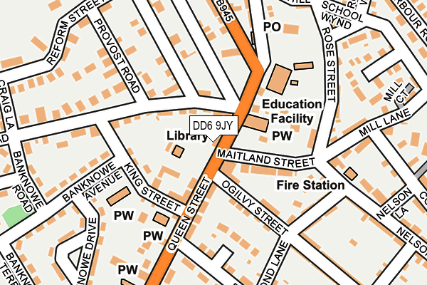 DD6 9JY map - OS OpenMap – Local (Ordnance Survey)