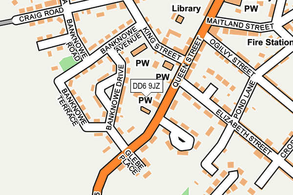 DD6 9JZ map - OS OpenMap – Local (Ordnance Survey)