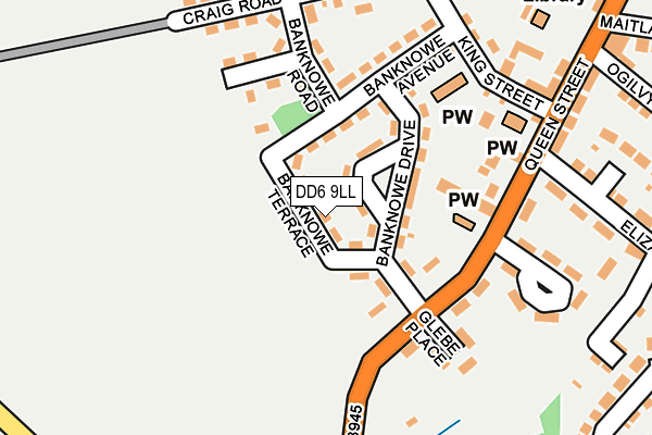 DD6 9LL map - OS OpenMap – Local (Ordnance Survey)