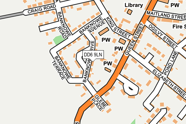 DD6 9LN map - OS OpenMap – Local (Ordnance Survey)