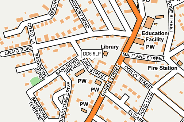 DD6 9LP map - OS OpenMap – Local (Ordnance Survey)