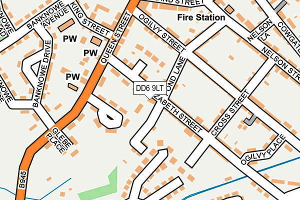DD6 9LT map - OS OpenMap – Local (Ordnance Survey)