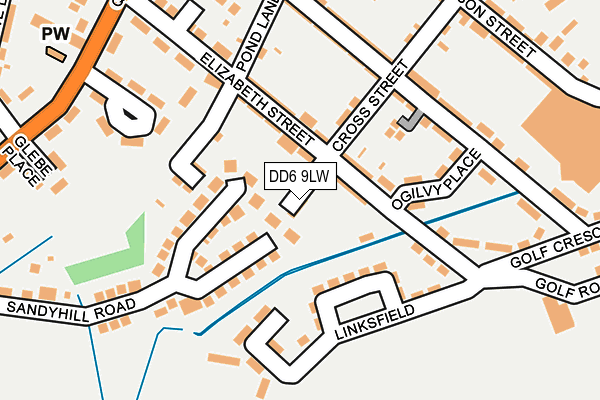 DD6 9LW map - OS OpenMap – Local (Ordnance Survey)