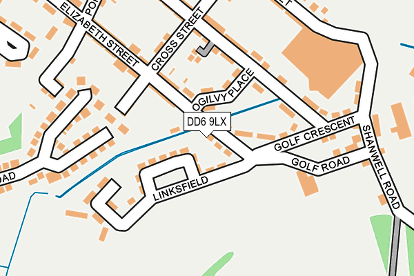 DD6 9LX map - OS OpenMap – Local (Ordnance Survey)